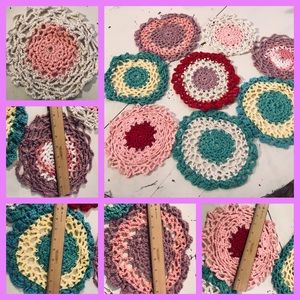 Crocheted Mandalas 70’s Vibe.